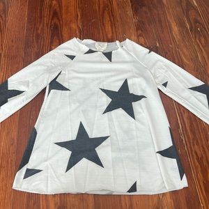 Long sleeve cotton star printed shirt